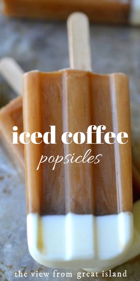 Iced Coffee Popsicles, Coffee Popsicles, Recipe Smoothie, Ice Cream Popsicle, Homemade Popsicles, Coffee Drink Recipes, Popsicle Recipes, Ice Coffee Recipe, Dessert Bar