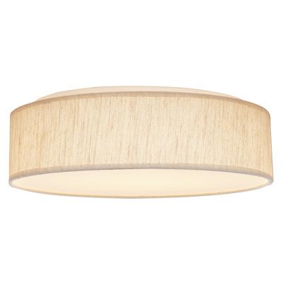 This 1-light flush mount brings a functional and minimal design to your modern decor in the kitchen, entryway, or hallway. Its frame is made from metal, and it hangs from a rounded canopy. This flush mount has a clean-lined, rounded fabric shade that comes in the style and finish of your choice. We also love that it includes a built-in LED light up to 20 W that aims light down on your space. Plus, this light is compatible with a dimmer switch that effortlessly takes you from day to night. Partia Celing Light, Basement Playroom, Bathroom Ceiling Light, Semi Flush Ceiling Lights, Light Fixtures Flush Mount, Led Flush Mount, Flush Ceiling Lights, Diffuser Blends, Flush Mount Lighting