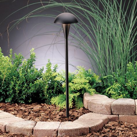 Kichler Eclipse Landscape Light Pathway Lighting Ideas, Path Lighting Ideas, Front Yard Landscape Design, Path Lighting, Front Yard Decor, Lighting Landscape, Front Landscape, Landscape Lighting Design, Outdoor Path