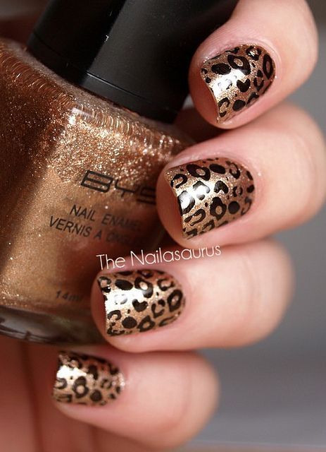 Gold Leopard Nail Art Design For more fashion inspiration visit www.finditforweddings.com Nails Gold Leopard Nails, Leopard Nail Art Designs, Leopard Nail Art, Uk Nails, Unghie Nail Art, Leopard Print Nails, Leopard Nails, Animal Print Nails, Get Nails