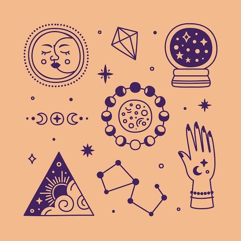 Free Vector | Hand drawn celestial element set Celestial Drawing, Celestial Illustration, Hands Vector, Stars Vector, Celestial Elements, Font Creator, Potion Labels, Zodiac Elements, Celestial Design