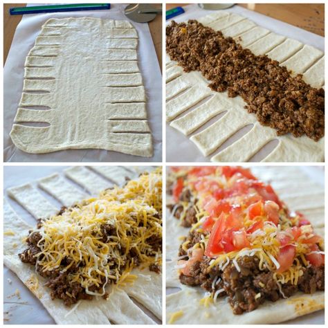 Taco Braid - a fun and easy way to eat a taco! Taco Braid, Pilsbury Recipes, Smart School House, Smart School, Easy Taco, Homemade Tacos, Best Comfort Food, Homemade Taco Seasoning, School House