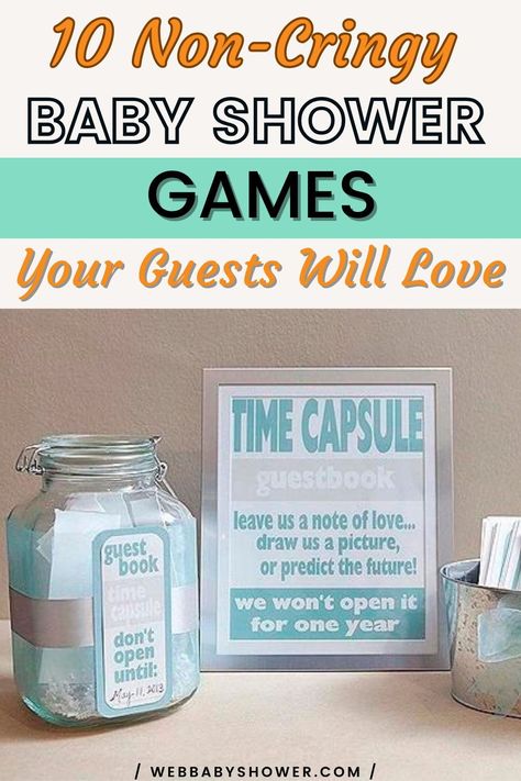 Throw a baby shower that everyone will remember with these 10 baby shower games that won’t make you cringe! We have curated a selection of fun, unique and entertaining games that will add an extra spark to your baby shower festivities without making you wince. Dive into our list and get inspired to host a memorable event filled with laughter and joy! Remote Baby Shower Ideas, Baby Shower Poem Game, Diaper Toss Baby Shower Game, Baby Shower Bbq Decorations, Open House Baby Shower Games, Passive Baby Shower Games, Baby Sprinkle Activities, Unique Baby Shower Activities, Babyshower Game Ideas