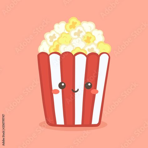 Stock Image: Cute Pop Corn Popcorn in Red Bucket Box Cinema Snack Vector Illustration Cartoon Character Icon Cartoon Character Icon, Character Icon, Popcorn Bucket, Illustration Cartoon, Watch Party, Iconic Characters, Cartoon Character, Popcorn, Cartoon Characters