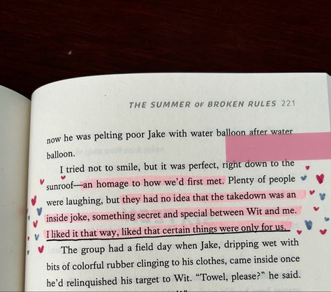 The Summer Of Broken Rules Annotations, Highlighted Books, The Summer Of Broken Rules, Annotated Books, Try Not To Smile, Tracking Reading, Book Tabs, Rules Quotes, Book Annotations