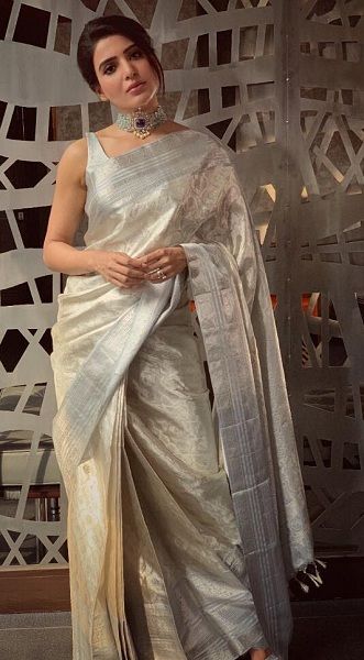 Indian Sari Dress, Sari Dress, Indian Saree Blouse, Indian Saree Blouses Designs, Saree Blouse Patterns, Silk Saree Blouse Designs, Indian Fashion Saree, Saree Designs Party Wear, White Saree