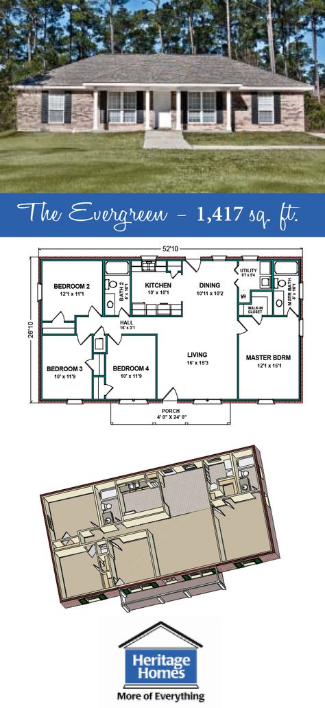 4 Bed 2 Bath Ranch Floor Plans, 3 Bed 2 Bath Floor Plans 1500 Sq Ft Ranch, 4 Bedroom 1500 Sq Ft House Plans, 4 Bed Rooms House Plan One Floor, Small House Floor Plans 4 Bedroom, Small House Layout 4 Bedroom, Simple Farmhouse Plans 4 Bedroom, Square House Plans 4 Bedroom, 1400 Sq Ft House Plans 4 Bedrooms