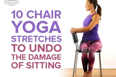 Easy Yoga For Beginners, Chair Pose Yoga, Yoga For Seniors, Chair Exercises, Yoga Iyengar, Chair Yoga, Outfit Yoga, Yoga Exercises, Easy Yoga Workouts