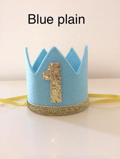 Boys 1st Birthday crown, boys birthday hat, boys first birthday, cake smash, 2nd birthday, 3rd birthday, photo prop, boys crown, blue crown A beautiful birthday crown on a headband for your little prince available in two styles with numbers 1-3 These are photo props and not meant to be Boys Crown, Diy Birthday Crown, 1st Birthday Crown, Half Birthday Baby, Boys First Birthday Cake, Prince Birthday Party, Boys First Birthday, First Birthday Photography, Boys First Birthday Party Ideas