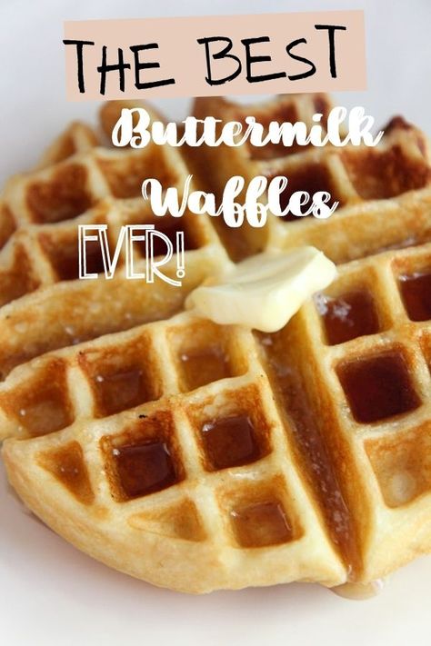 Buttermilk Waffle Recipe, Waffles Belgian, Buttermilk Waffle, Waffle Mix Recipes, Buttermilk Waffles Recipe, Belgian Waffles Recipe, Easy Waffle Recipe, Thm Breakfast, Buttermilk Waffles