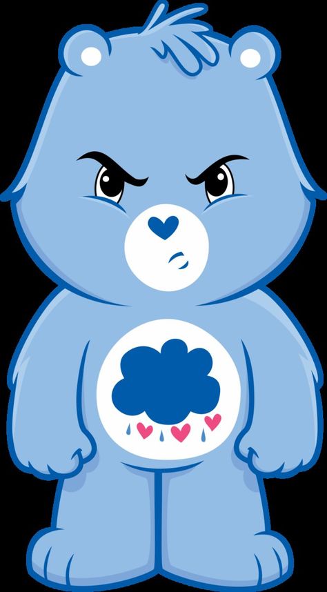 Grumpy Bear Vector by Catnipfairy Care Bear Icon, Orange Care Bear, Grumpy Care Bear, Care Bear Tattoos, Bear Icon, Care Bear Party, Grumpy Bear, Bear Decal, Care Bears Cousins