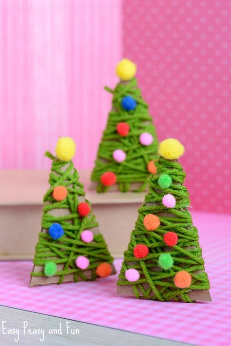 12 Easy Christmas Crafts For Kids to Make - Ideas for Christmas Decorations for Kids Trees Decoration, Christmas Crafts For Toddlers, Christmas Crafts For Kids To Make, Jewelry Christmas Tree, Christmas Decorations For Kids, Real Christmas Tree, Christmas Tree Crafts, Simple Christmas Tree, Easy Christmas Crafts