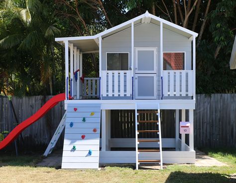 Taj Mahal - 3.1m x 3.3m Cubby House Ideas, Kids Cubby Houses, Backyard Fort, Kids Playhouse Outdoors, Kids Cubbies, Diy Playhouse, Backyard Playhouse, Build A Playhouse, Outdoor Play Areas