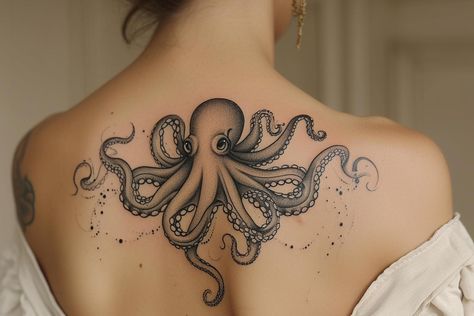 These tattoos often feature a colorful, abstract depiction of the octopus with flowing tentacles and swirling water. Read more 👉 https://lttr.ai/AVqrH #OctopusTattoo #IntriguingDesign #OctopusTattoos #Symbolism #SolveComplexProblems #FrequentlyAskedQuestions #RegenerateLostLimbs #IncorporateBoldLines #FeaturingBoldLines #LegendarySeaMonster Women’s Octopus Tattoo, Octopus Stomach Tattoo, Mermaid And Octopus Tattoo, Octopus Foot Tattoo, Feminine Octopus Tattoos, Octopus Hip Tattoo, Octopus Back Tattoo, Octopus Tattoos For Women, Cute Octopus Tattoo