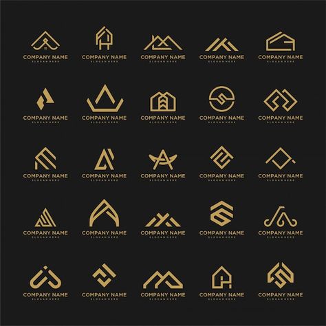 Property Logo Design, Logo Luxe, Luxe Logo, Icon Logo Design, Property Logo, Architect Logo, Logo Generator, Business Fonts, Construction Logo Design