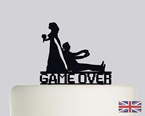 Mechanics Wedding, Rugby Wedding, Wedding Golf, Golf Funny, Wedding Cake Topper Silhouette, Gamer Wedding, Funny Wedding Cakes, Silhouette Cake Topper, Funny Bride