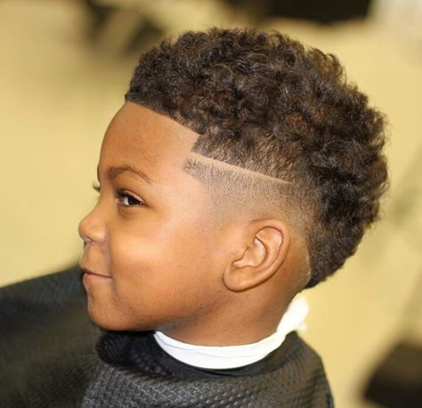 Follow @NaRissaDemery For More GREAT pins😍 AMOSC: NaRiisssa ✨ 4 On Top Haircut Men, Little Boy Haircut Black, Mixed Boy Haircut, Little Boy Curly Haircut, Black Kids Haircuts, Curly Hair Mohawk, Lil Boy Haircuts, Mixed Boys Haircuts