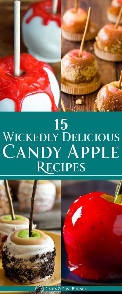 Recipes For Halloween, Homemade Caramels, Halloween Candy Apples, Gourmet Candy Apples, Candy Apple Recipe, Themed Treats, Halloween And Fall, Recipes For Desserts, Homemade Candy