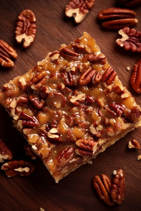 Dream Bars, Pecan Bars, Toffee Bars, Pecan Recipes, White Cake Mixes, Delish Recipes, Candy Recipes, Pecans, Dessert Bars