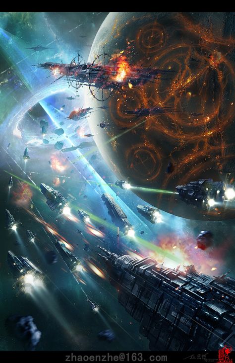 Space Warfare, Space Opera Art, Scifi Environment, Art Spatial, Science Fiction Artwork, Spiritual Images, Starship Concept, Space Battles, Sci Fi Ships