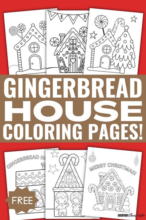 House Coloring Pages, Gingerbread Man Activities, Gingerbread Activities, Free Printables For Kids, Christmas Coloring Sheets, Fun Christmas Activities, Gingerbread Crafts, House Colouring Pages, Christmas Kindergarten