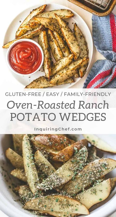 Ranch Potato Wedges In Oven, Ranch Potatoes Recipes, Ranch Seasoning Potatoes, Potatoes Ranch Seasoning, Ranch Potato Wedges, Ranch Fries, Oven Wedges, Roasted Ranch Potatoes, Meal Board