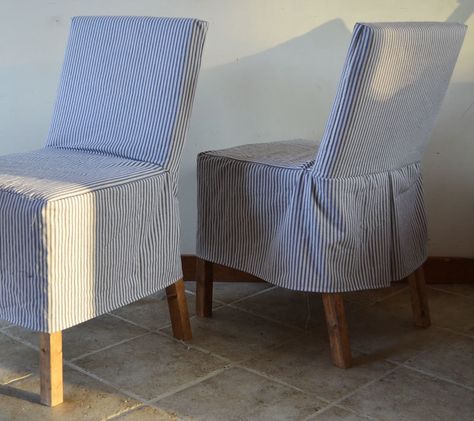 Parson Chair Covers, Parsons Chair Slipcovers, Diy Chair Covers, Diy Furniture Upholstery, Office Chair Without Wheels, Dining Room Style, Chair Slipcovers, Painted Chairs, Build Something