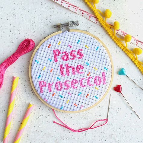 Pink Cross Stitch, Cross Stitch Embroidery Patterns, Embroidery Patterns Ideas, Cross Stitch Quotes, Wooden Embroidery, Embroidery Tips, Pink Stitch, Wooden Embroidery Hoops, Patterns Ideas