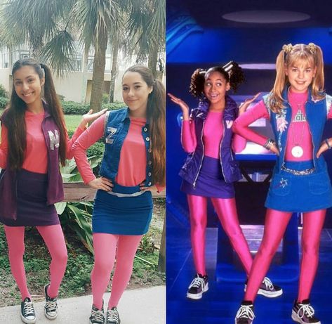 Zenon and nebula friend halloween costumes, zenon: girl of the 21st century Zenon Halloween Costume, Zenon Costume Diy, Zenon Inspired Outfits, Zenon Girl Of The 21st Century, Zenon Costume, Friend Halloween Costumes, Funny Kid Costumes, Disney Costumes Diy, Channel Outfits