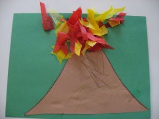 v is for volcano and yes I do want to let kids do mini volcanos with vinegar and baking soda week too... Volcano Craft, Letter V Crafts, Abc Crafts, Preschool Projects, Dinosaur Activities, Dinosaur Crafts, Alphabet Crafts, Preschool Letters, Alphabet Preschool