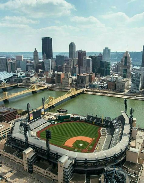 PNC Park - Pittsburgh Pirates. One of my favorite stadiums I have ever been to. The view of the Pittsburgh Skyline from the stands is incredible. Pittsburg Pa, Major League Baseball Stadiums, Pittsburgh Skyline, Mlb Stadiums, Pnc Park, Baseball Park, Pittsburgh City, Pirates Baseball, Pittsburgh Sports