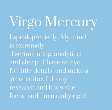 Mercury Virgo, Virgo Mercury, Mercury Sign, Planet Signs, Shadow Dragon, Zodiac Stuff, Baldur's Gate, Shadow Work, Birth Chart