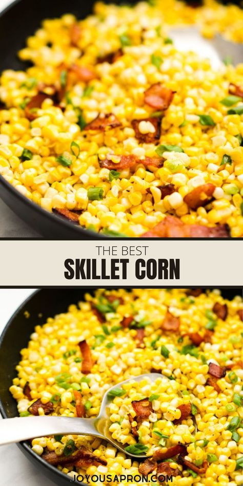 Corn Skillet Side Dishes, Frozen Corn Ideas, Corn And Broccoli Side Dishes, Fried Frozen Corn, Electric Skillet Side Dishes, Skillet Fried Fresh Corn, Skillet Roasted Corn, Roasted Corn Side Dish, Quick And Easy Side Dishes For Chicken