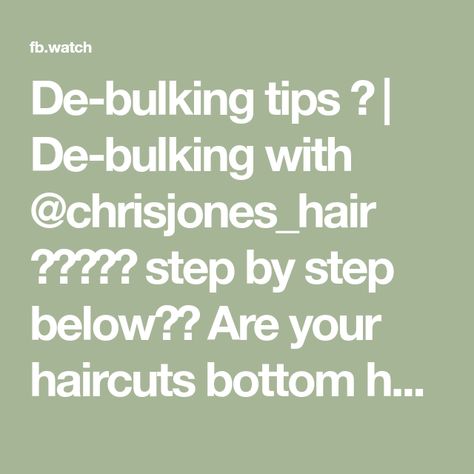 De-bulking tips ✨ | De-bulking with @chrisjones_hair 🙌💇🏼‍♀️ step by step below👇🏼 Are your haircuts bottom heavy? Simple technique to remove bulk while adding subtle... | By Hairbrained Step By Step Hairstyles, Hair Cuts, Hair