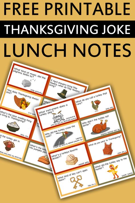 Get this set of free printable Thanksgiving joke lunch notes for kids. You'll get 16 funny Thanksgiving lunch joke notes ready to print and put into your kid's lunch this November. Plus, you'll get a list of 45 of the best Thanksgiving jokes for kids. Thanksgiving Lunch Box Notes, Spring Jokes, Lunch Notes For Kids, Thanksgiving Jokes For Kids, Notes For Kids Lunches, Thanksgiving Puns, Thanksgiving Note, Thanksgiving Lunch, Thanksgiving Jokes