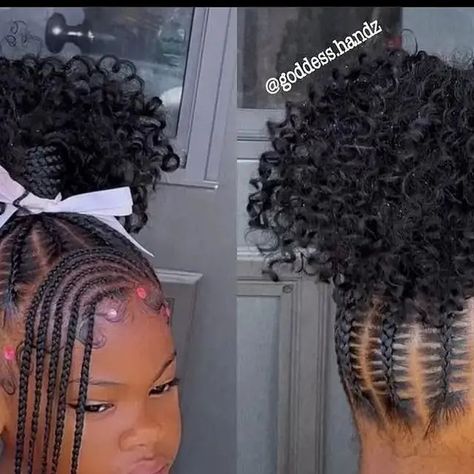 Braiders directory 🇳🇬🇺🇲🇬🇧🇨🇦 on Instagram: "Your kid braidstyle inspo?? Genie ponytail tailing!!🔥🔥______👉 Follow, @braidersdirectory for exicting hairstyles and hairstylists 📩DM FOR DIFFERENT PROMO /ADS PACKAGES AVAILABLE ______________________ ✂️Featured stylist: @goddess.handz 📍: Chester, PA DM HER👆 FOR THIS STYLE ______________________ IGNORE #braids #braidstyles  #hair  #naturalhairstyles     #knotlessbraids  #protectivestyles Chester Braider Chester Hairstylist    #braidersdirectory #letstalkhairschesterpa" Braided Genie Ponytail, Genie Ponytail, Goddess Braid Ponytail, Braided Ponytail Hairstyles, Goddess Braids, Braided Ponytail, Pretty Hair, Protective Styles, Ponytail Hairstyles