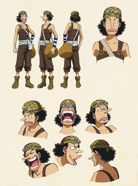 Usopp color sheets, Character design, Official reference, Settei Op Character Design, One Piece Reference Sheet, Sanji Character Sheet, One Piece Character Design Sheet, Usopp Reference, Comic Character Sheet, One Piece Characters Design, Luffy Character Sheet, One Piece Reference Drawing