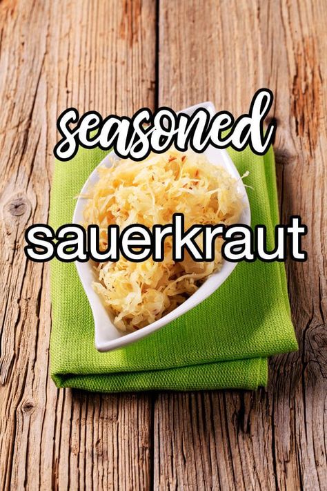 Seasoned Sauerkraut With Caraway Seeds | CDKitchen.com Sauerkraut With Caraway Seeds, Recipes Using Ground Beef, Homemade Sauerkraut, Fermented Cabbage, Sauerkraut Recipes, Recipe Email, Caraway Seeds, Fast Easy Meals, Pickled Vegetables