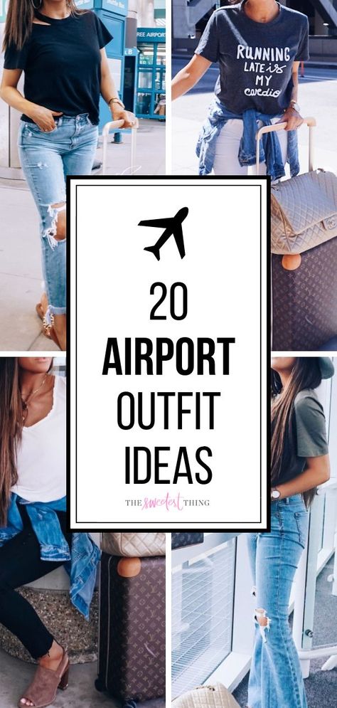 Travel Outfits What To Wear On A Plane, Outfits For Plane Travel, Outfit For Traveling On Plane, Summer Travel Outfit Women, Air Travel Outfits, Travel Outfits Summer, Airport Outfit Ideas, Emily Ann Gemma, Plane Outfit