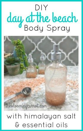 Homemade Body Spray, Body Spray Recipe, Diy Body Spray, Natural Body Spray, Salt Hair, Spa Recipes, Homemade Perfume, Diy Essential Oil Recipes, Perfume Recipes