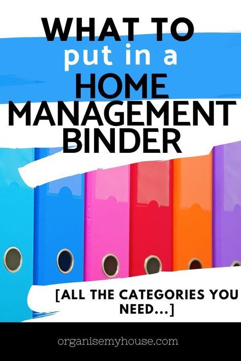 Learn what to put in a Home Management Binder / Household Planner / Family notebook (whatever you call it!). All the sections, tabs, contents and categories that will help you run your family and home - all in one place! Use printables and make it your own design as well. The full list to tick off is waiting for you - and then you can have all your information to hand when you need it. Family Notebook Home Management Binder Free Printables, Family Life Binder, Family Binder Categories, Home Management Binder Ideas, Home Organizer Binder, Home Information Binder, Family Organization Binder, Household Management Printables, Household Responsibilities List Spouse