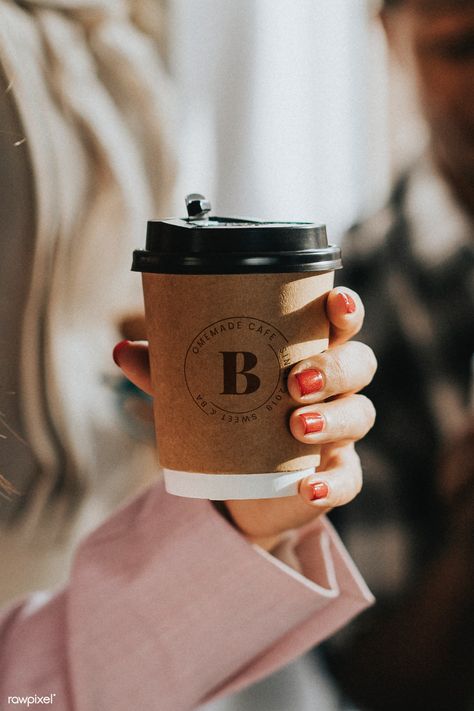 Female hand holding a coffee cup mockup | premium image by rawpixel.com / Felix Winter Coffee Cup Design, Coffeeshop Photography Ideas, Coffee Cup Photography, Coffeehouse Aesthetic, Coffeeshop Photography, Coffee Mockup, Paper Cup Design, Coffee Cup Mockup, Coffee Shop Photography