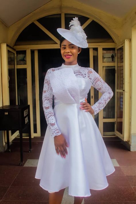 Civil Wedding Dresses Nigeria Plus Size, Registry Wedding Dress In Nigeria, Civil Wedding Dresses Nigeria, Nigerian Civil Wedding Outfit, Simple Court Wedding Dress In Nigeria, Court Wedding Dress, Civil Wedding Dress, Confirmation Ideas, Classy Hats