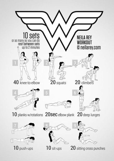 Exercise Examples, Wonder Woman Workout, Nerdy Workout, Neila Rey Workout, Princess Workout, Neila Rey, Hero Workouts, Woman Workout, Superhero Workout