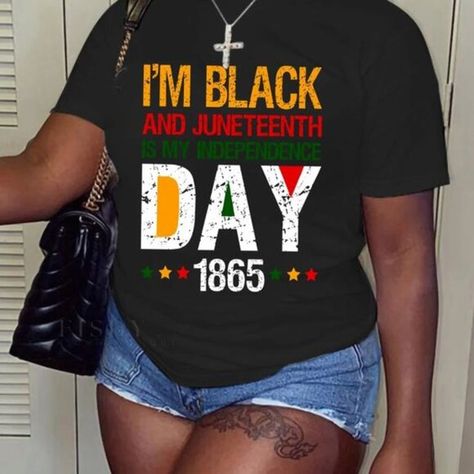 Celebrate Black Freedom Juneteenth Shirt, Juneteenth Commemorative Print T-Shirt Juneteenth Shirts, Black Freedom, Black Artwork, Summer Black, Mens Tee Shirts, Wardrobe Basics, Black White Fashion, Mens Crew Neck, Casual Streetwear