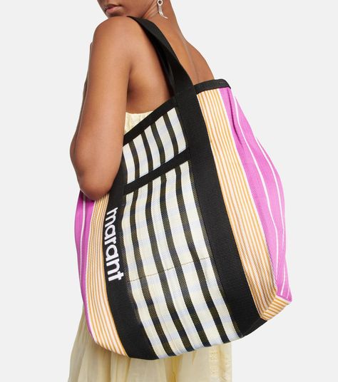 Isabelle Marant, Striped Tote Bag, Cotton Bags, Pocket Top, Cotton Bag, Isabel Marant, Clutches, Tote Bag, Fabric