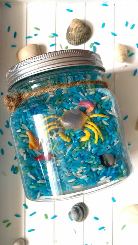 mychildactivity on Instagram: DIY I-Spy Bottle _______________________ Sensory Bottle Ocean theme I-Spy or discovery bottles are so easy to make and are brilliant… Under The Sea Sensory Bottles, Fish Sensory Bottle, Ocean Sensory Bottles, Bottle Sensory, I Spy Bottle, Spy Bottle, Trip Hacks, Discovery Bottles, Sensory Bottle