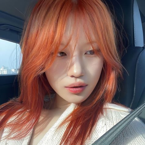 Medium Long Haircuts, Korean Hair Color, Red Hair Inspo, Hair Color Streaks, Pretty Hair Color, Orange Hair, Hair Inspo Color, Dream Hair, Long Hair Cuts