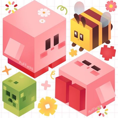 (4) Laya ༉‧₊˚. shop/commissions open! 🌷 en X: "minecraft kirby 🐝🌷 https://t.co/NcvQlq7c5S" / X Minecraft Kirby, Big Baby, Commissions Open, Kirby, Minecraft, Frame, Art