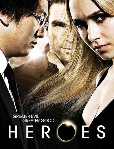 Heroes (September 25, 2006 — February 8, 2010, NBC) Heroes Tv Series, Heroes Reborn, Zachary Quinto, Milo Ventimiglia, Hayden Panettiere, Best Hero, Tv Characters, Sci Fi Movies, Best Tv Shows